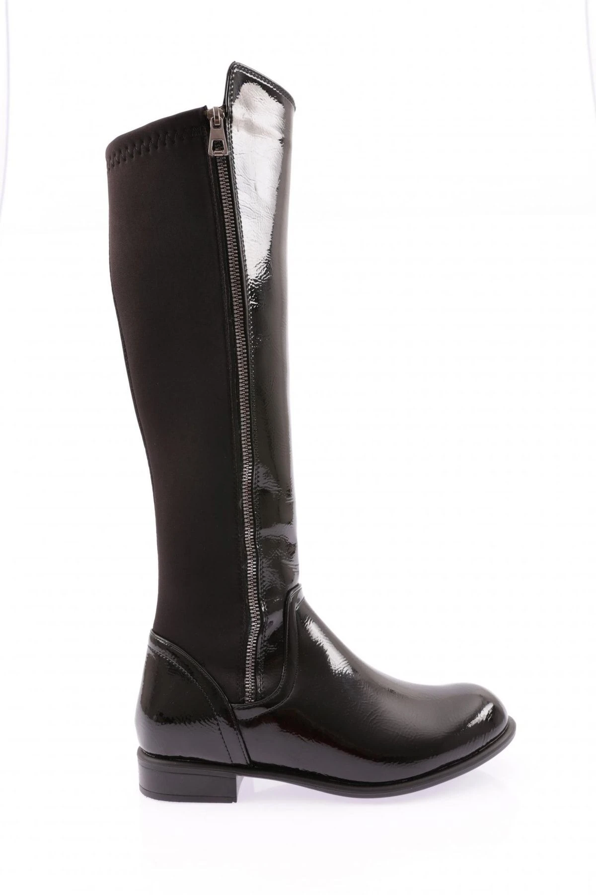 Dgn Stiefel - Schwarz - Flacher Absatz Damen Stiefel 357871452 1 Dgn Stiefel - Schwarz - Flacher Absatz Damen Stiefel 357871452