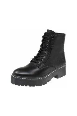 BLK 1978 Stiefelette - Schwarz - Flacher Absatz Damen Stiefel Und Stiefeletten 741393572