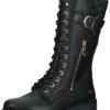 Mustang Stiefel - Schwarz - Flacher Absatz Damen Stiefel 696275723
