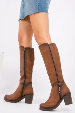 Fox Shoes Stiefel - Braun - Blockabsatz Damen Stiefel 31498686