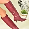 Fox Shoes Stiefel - Bordeaux - Pfennigabsatz/Stiletto Damen Stiefel 381754578
