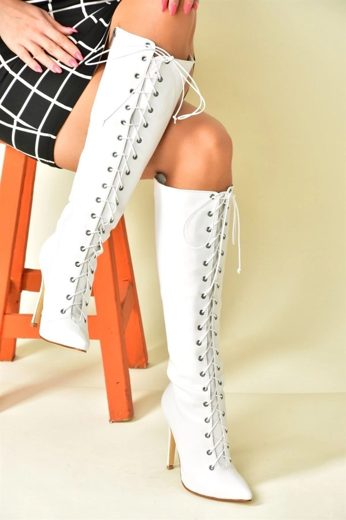 Fox Shoes Stiefel - Weiß - Pfennigabsatz/Stiletto Damen Stiefel 376116988 1 Fox Shoes Stiefel - Weiß - Pfennigabsatz/Stiletto Damen Stiefel 376116988