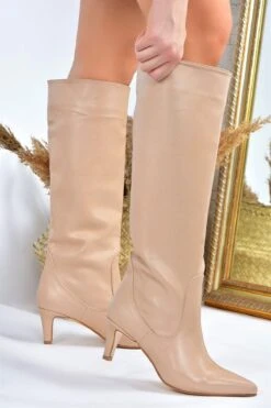 Fox Shoes Stiefel - Beige - Pfennigabsatz/Stiletto Damen Stiefel 176798222