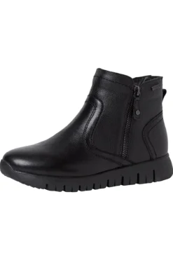 Jana Stiefelette - Schwarz - Flacher Absatz Damen Stiefel Und Stiefeletten 741483416