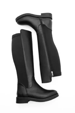 Marjin Stiefel - Schwarz - Flacher Absatz Damen Stiefel 31703055