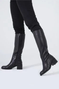 CZ London Stiefel - Schwarz - Flacher Absatz Damen Stiefel 362798271