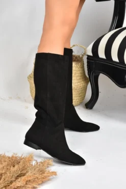 Fox Shoes Stiefel - Schwarz - Flacher Absatz Damen Stiefel 144513057