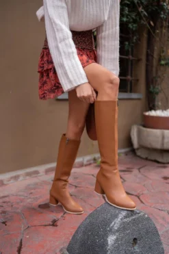 Madamra Stiefel - Braun - Flacher Absatz Damen Stiefel 172341591