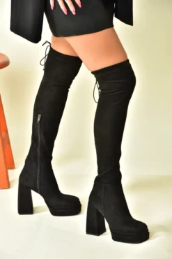 Fox Shoes Stiefel - Schwarz - Blockabsatz Damen Stiefel 375696704