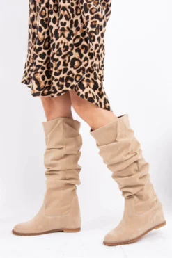 Fox Shoes Stiefel - Beige - Flacher Absatz Damen Stiefel 3633697